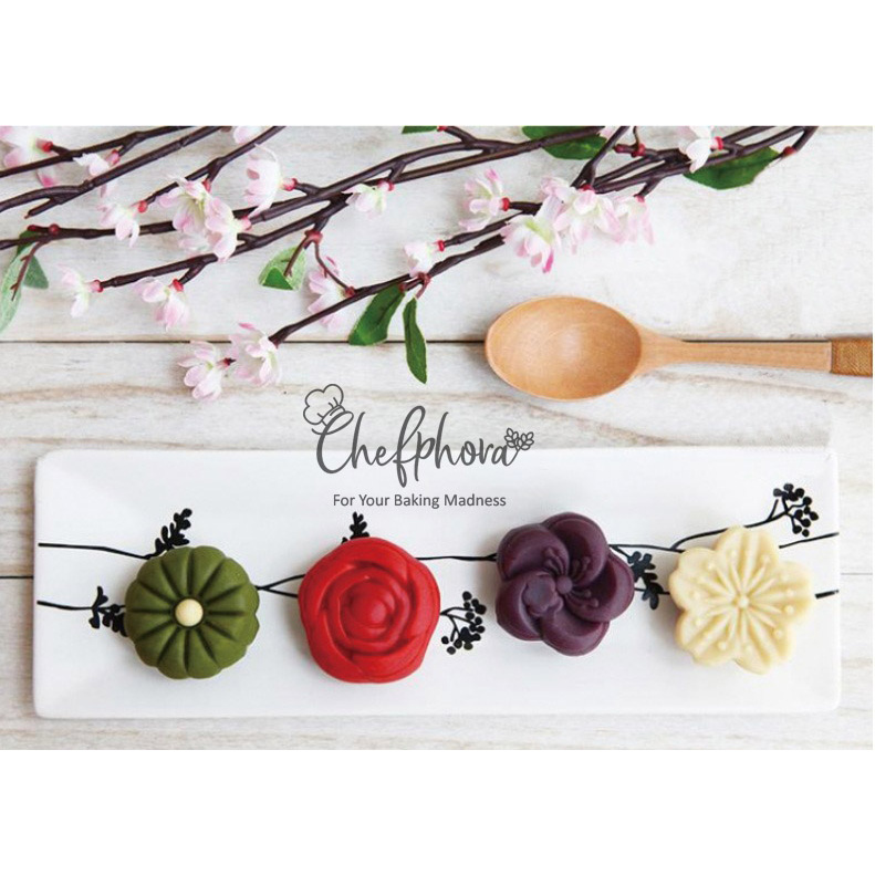 Khuôn Làm Bánh Wagashi 35g Hình Hoa Hồng