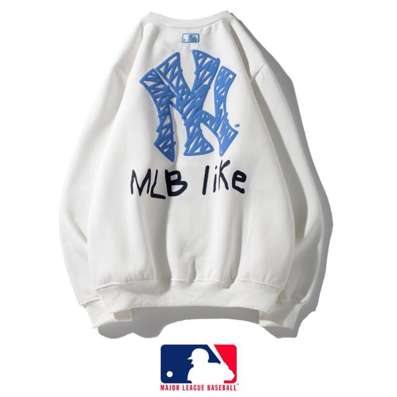 MLB Áo Sweater Vải Cotton Cổ Tròn In Họa Tiết Cá Tính Cho Nam Nữ | BigBuy360 - bigbuy360.vn