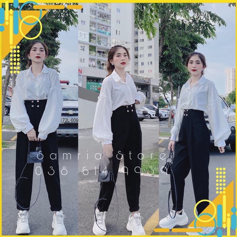 Quần baggy lưng siêu cao 4 cúc mã 268