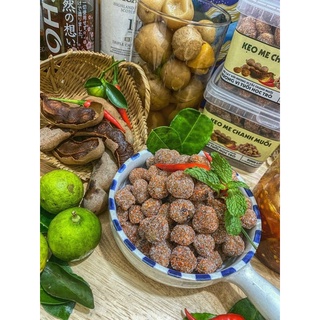 Kẹo me chanh muối (hủ 500gr kèm muối ớt xanh )