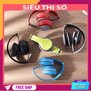 tai nghe bluetooth P47 chụp tai bass đập cực mạnh, tai nghe không dây P47 có khe cắm thẻ nhớ