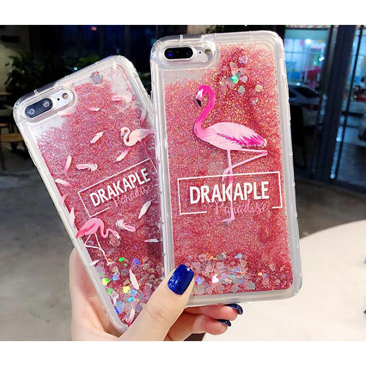 Apple iPhone 5S 6S 7 8 Plus XS Max XR Quicksand Flamingo Pink Soft Phone Cases Readystock