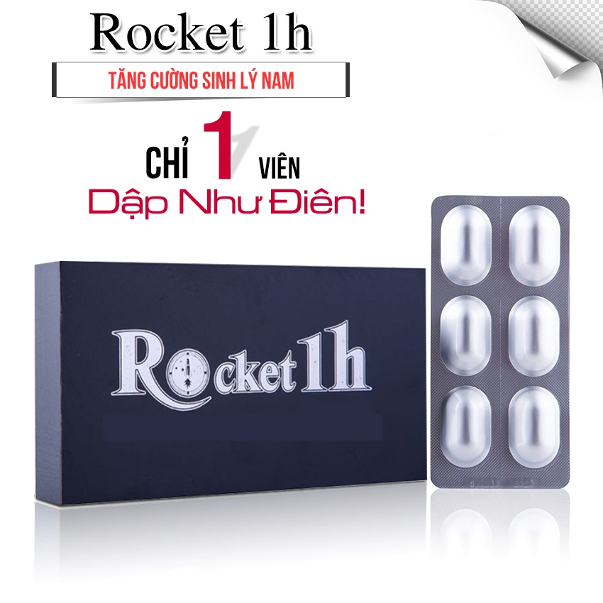 Viên Uống Tăng Cường Sinh Lý Nam Giới Rocket 1H (Vỉ 6 viên) | Tăng Cường Sinh Lý Đánh Thức Bản Lĩnh