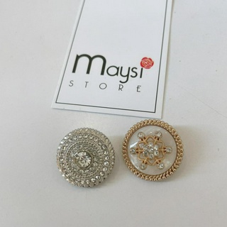 Cúc đính đá cao cấp 2cm Maysi làm cúc áo khoác, cúc trang trí