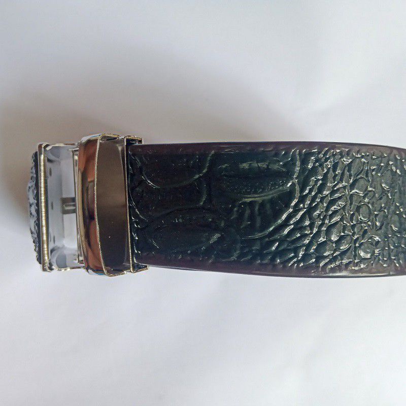 Thắt lưng nam, dây nịt nam da pu đẹp đầu cá sấu giá rẻ 2 màu nâu đen sang trọng khoá tự động