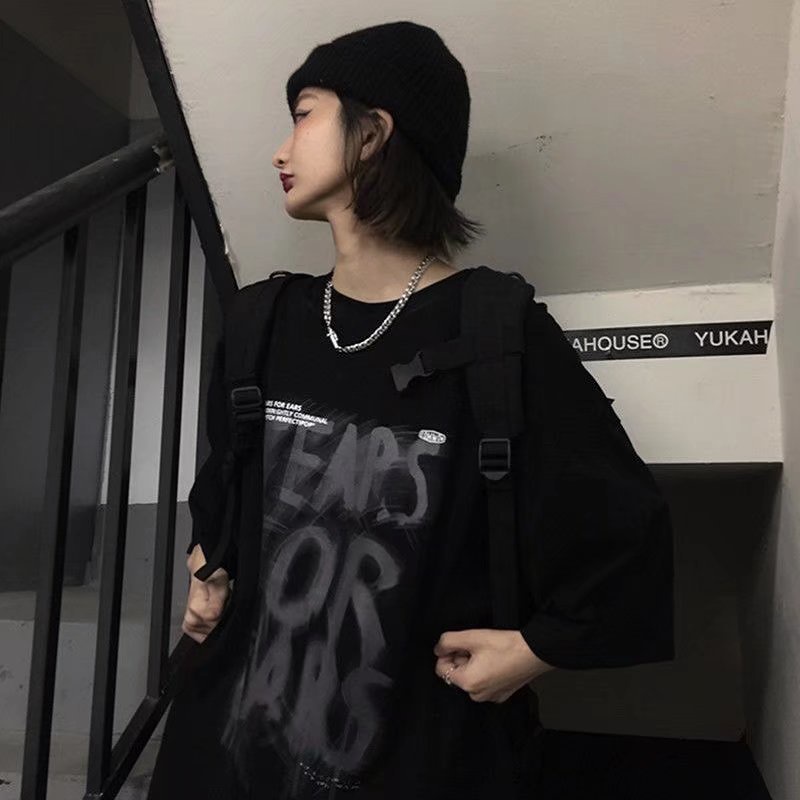 Áo thun MMIOT tay ngắn dáng rộng in họa tiết phong cách hip hop thời trang mùa hè 2023 cho nam