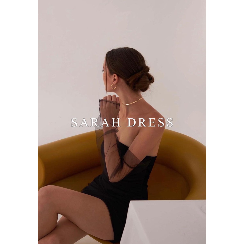 Váy/Đầm body pha lưới dài tay Mini Sarah Dress