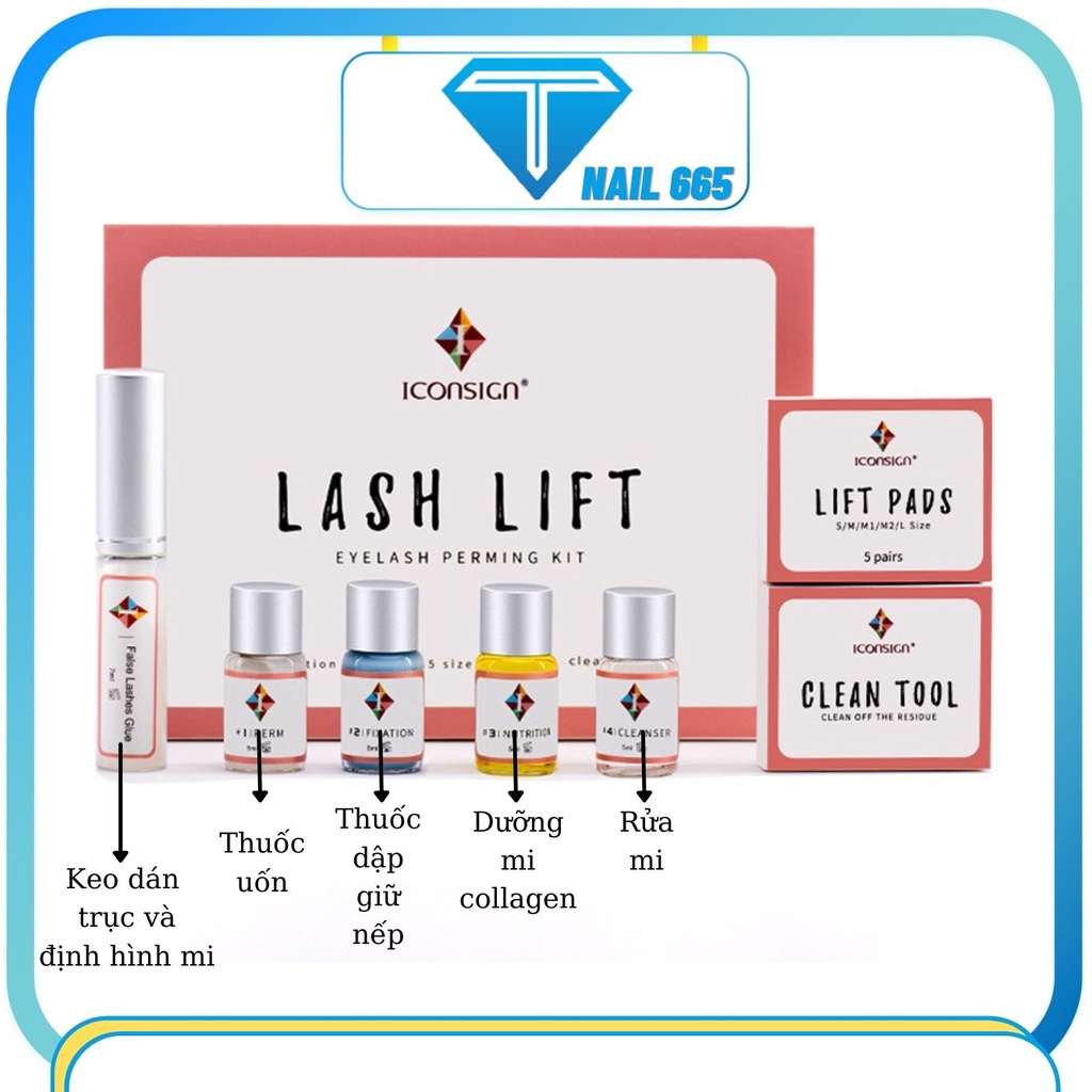 Sét uốn mi LASH LIFT collagen . Bộ uốn mi cong hàn quốc 6d chính hãng