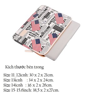 Túi chống sốc cho Macbook vải canvas.