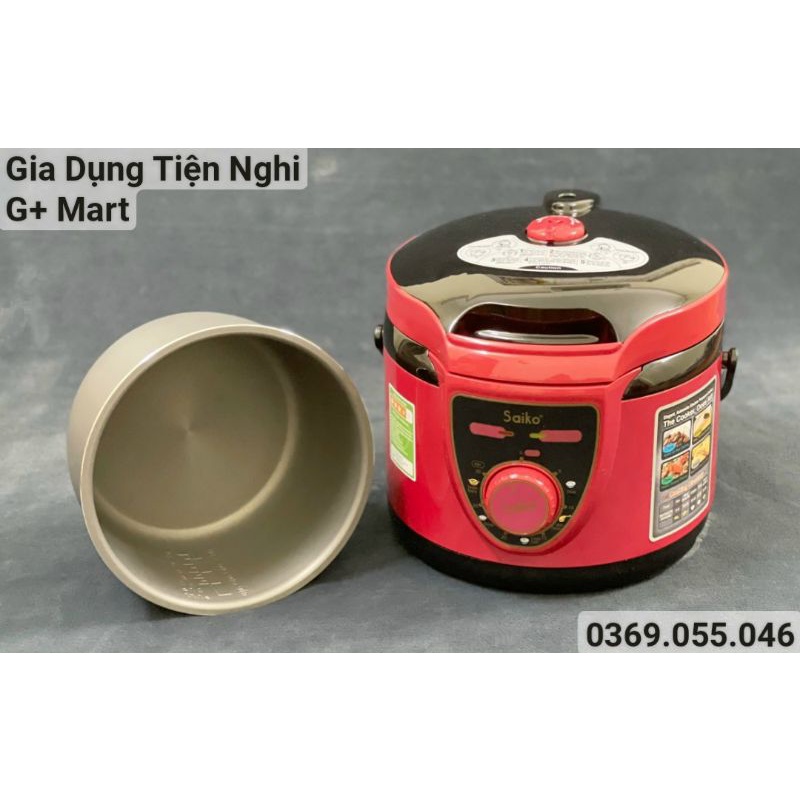 Nồi Áp Suất Điện/ Nồi Hầm Điện Đa Năng SAIKO EPC418 5,0L 900W Bảo hành 18 tháng - Giadungtiennghigmart