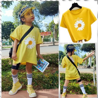 Áo thun bé trai bé gái cổ tròn basic form từ 15-40kg FIVEBE AT1