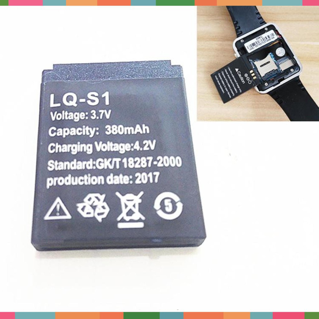 Pin đồng hồ thông minh DZ09,X6,A1, A8L, A8Li, GM08, Apwatch, GM08, A9L, W88 380Mah -dc2521