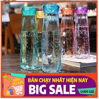 BÌNH NƯỚC THỦY TINH KIM CƯƠNG 400ml