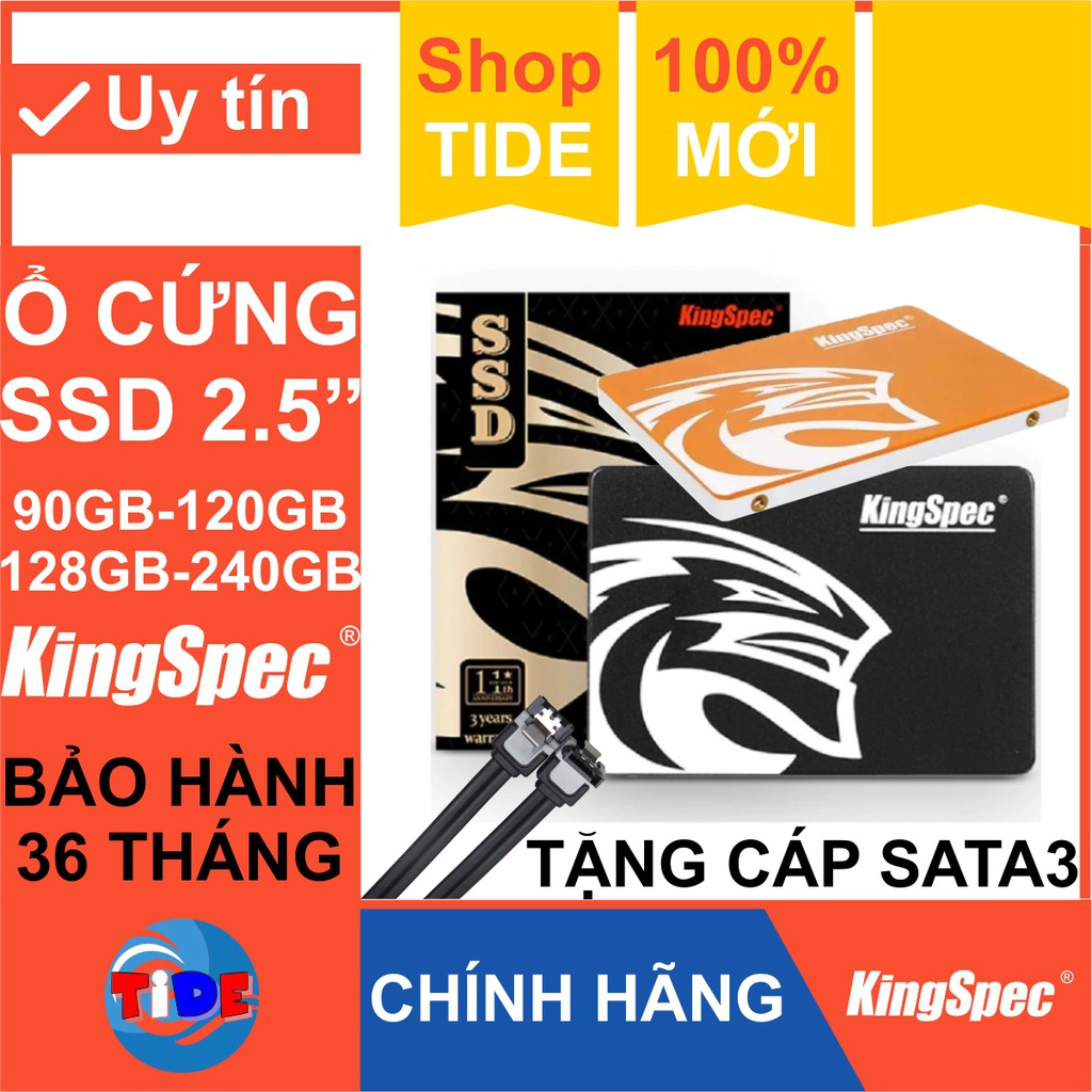SSD KingSpec 240GB/128GB/120GB/90GB – Ổ cứng SSD Chính Hãng KingSpec – Bảo hành 3 năm – Tặng cáp dữ liệu Sata 3.0