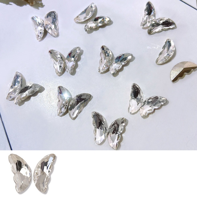 Set Đá Pha Lê Hình Bướm Dùng Trang Trí Móng Tay Nghệ Thuật