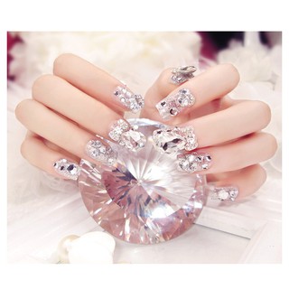 Bộ 24 Móng Tay Giả Đính Đá Pha Lê Cao Cấp (A37)