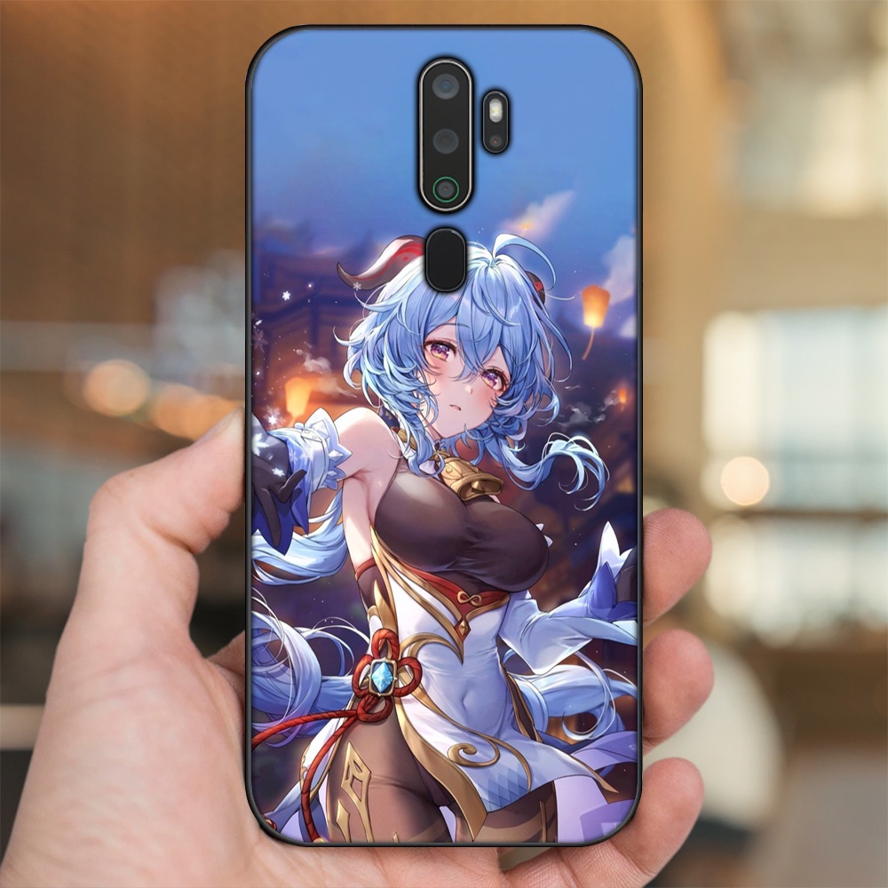 Ốp lưng Oppo A5 2020, A9 2020 viền đen in hình Ganyu Genshin Impact