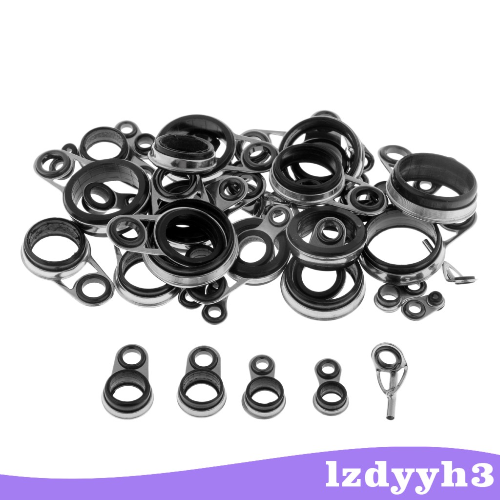 Set 41 Vòng Inox Dẫn Cần Câu Cá Chuyên Dụng DIY Lzdyyh3