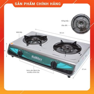 Bếp ga đôi, bếp ga đôi inox, đánh lửa nhạy, tiết kiệm ga namilux