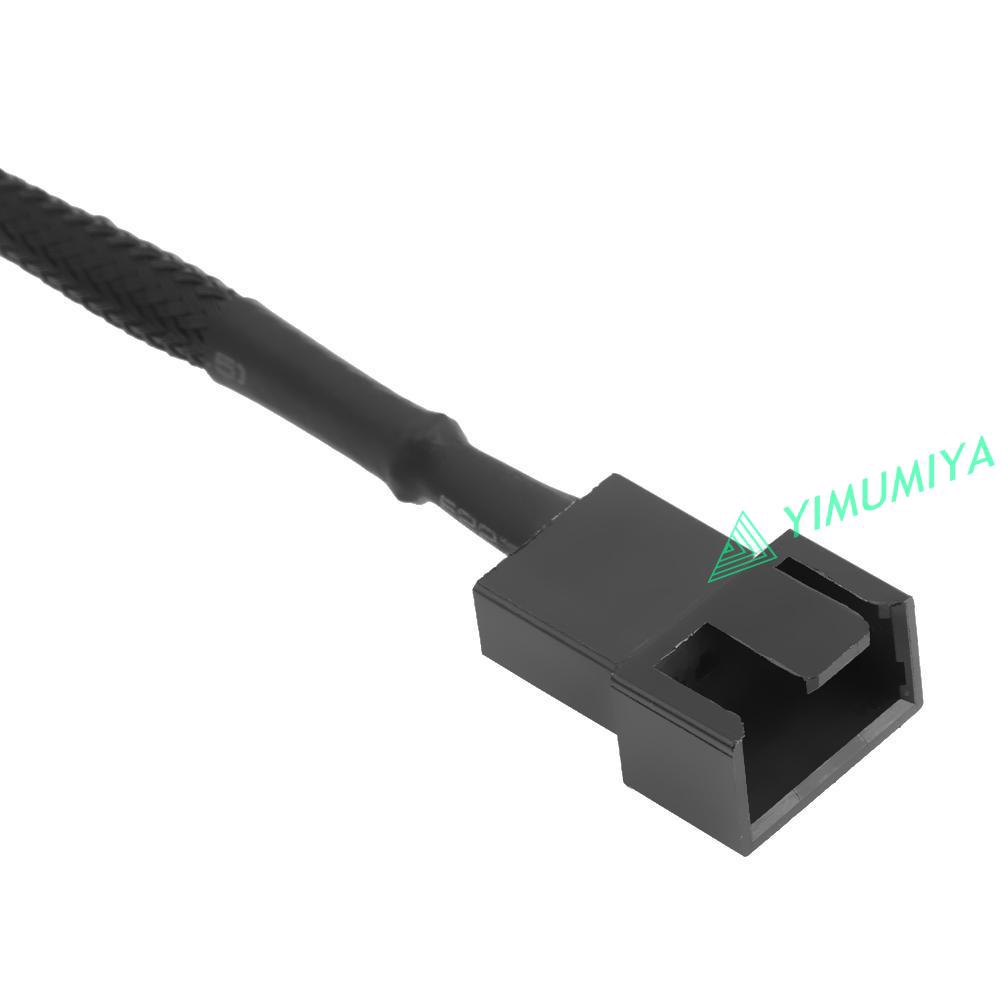 YI Sleeved SATA 15Pin to 2 Way 3Pin 4Pin Fan Power Adapter Extension Cable