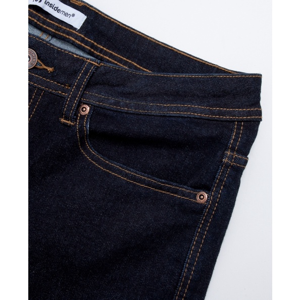 Quần jeans nam INSIDEMEN basic chất cực mềm mại co giãn tốt không bai xù bền màu trẻ trung IJN02002