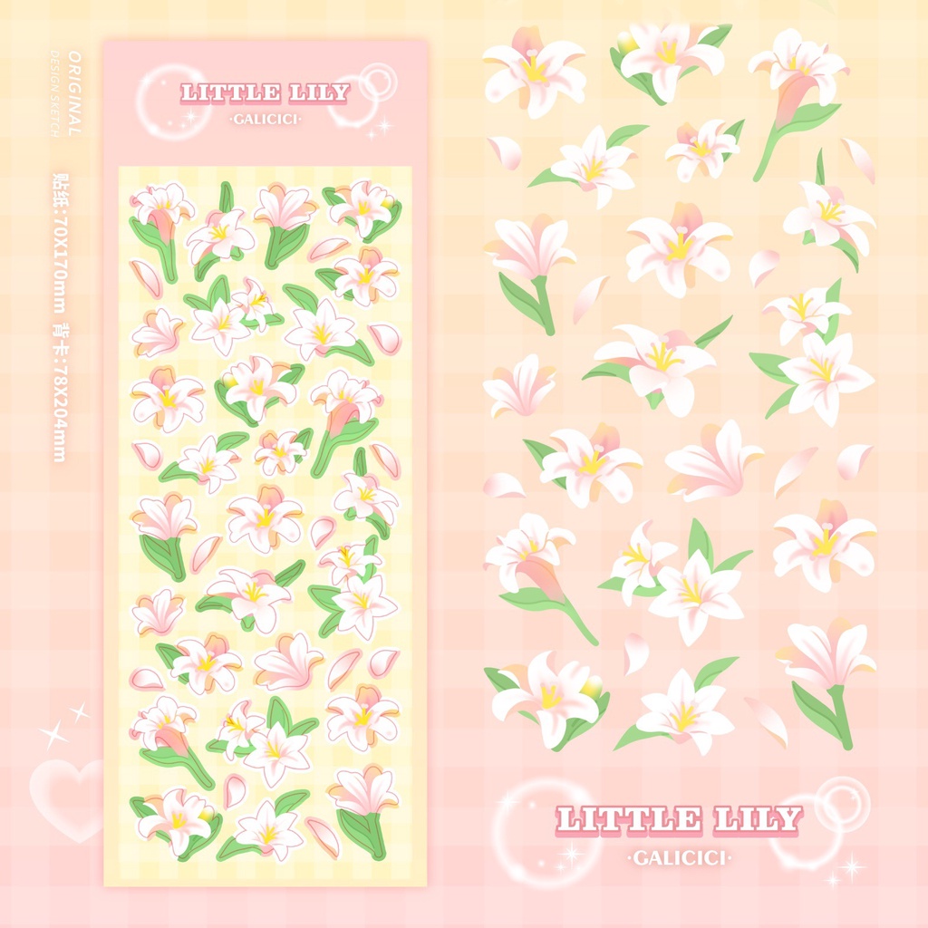 Tấm sticker bling bling lấp lánh họa tiết butterfly, lily, daisy, ginkgo leaf decor toploader, trang trí