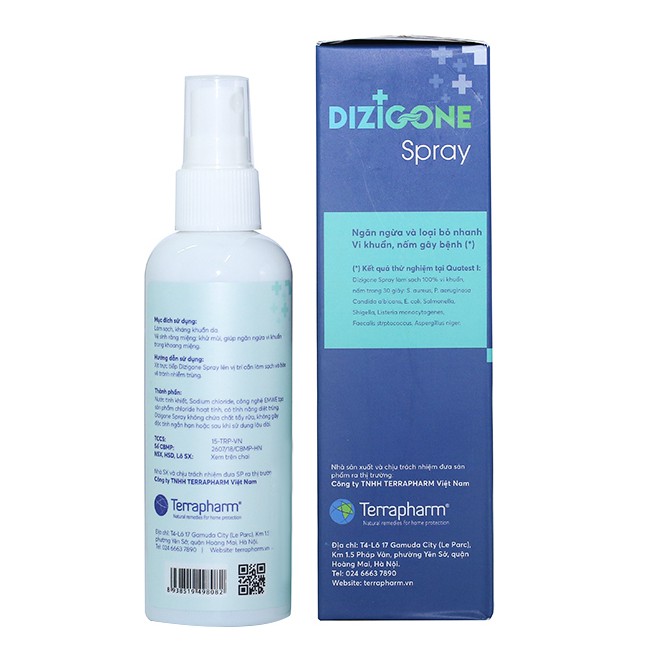 DIZIGONE SPRAY 100ML - Chai xịt kháng khuẩn vượt trội, an toàn, giải pháp kháng khuẩn ion - cvspharmacy