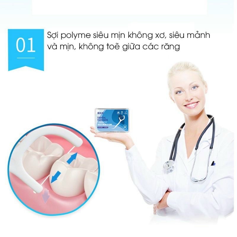 Hộp 50 Tăm Nha Khoa GD482