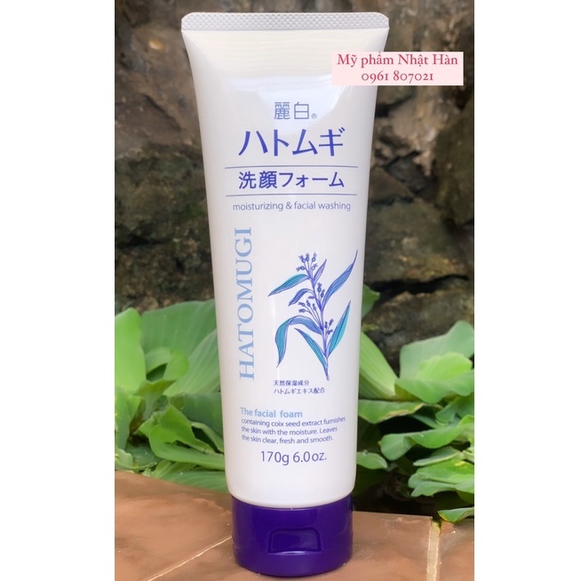 Sữa rửa mặt ý dĩ Hatomugi Naturie 130g / 170g Nhật bản