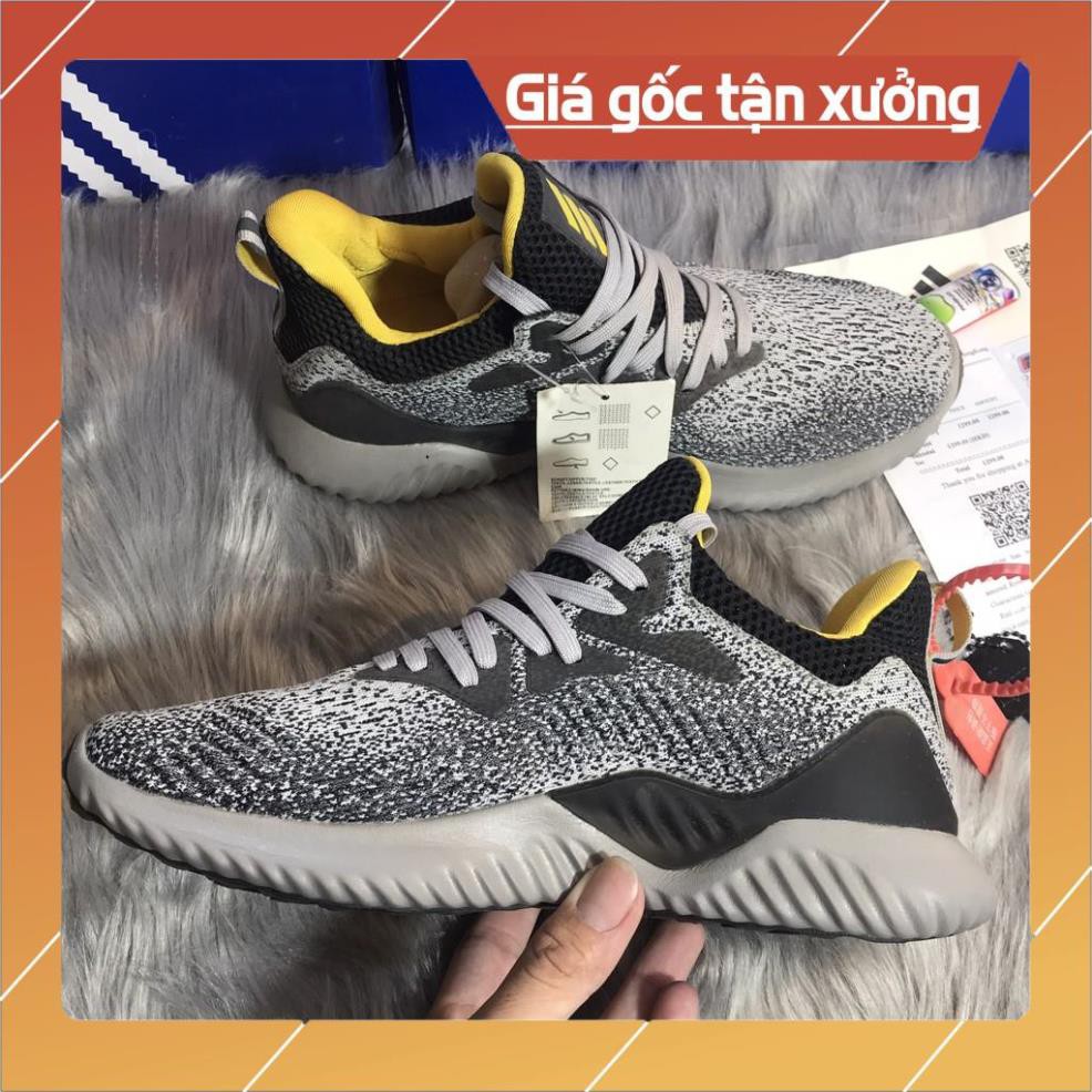 [FreeShip+Giá Hủy Diệt] Giầy Alphabounce xịn sò Full phụ kiện, Giày thể thao nam nữ Sneaker Alphabounce muối tiêu vàng