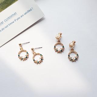 Bông Tai Hình Vòng Hoa Thời Trang Sáng Tạo Phong Cách Hàn Quốc