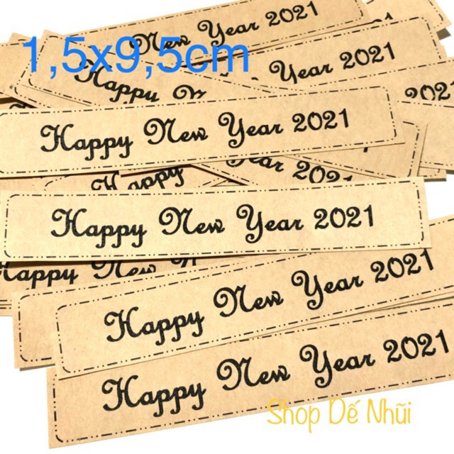 50 Nhãn Dán Sticker “HAPPY NEW YEAR”