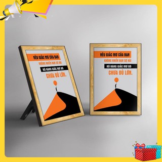 Khung ảnh để bàn tạo động lực Waki - WD006 bao gồm tranh  + chân đế khung