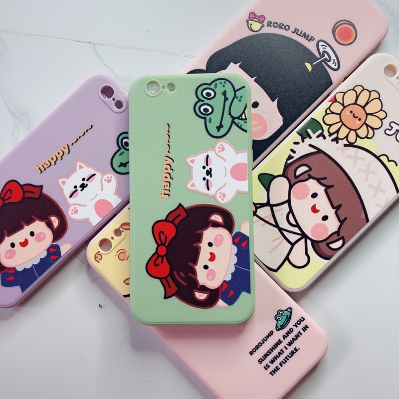 Ốp Lưng rorojump silocon viền vuông thời trang cute cho iP 6/6s/6plus/6splus/7plus/8plus/x/xs/xsmax/11promax/12pro