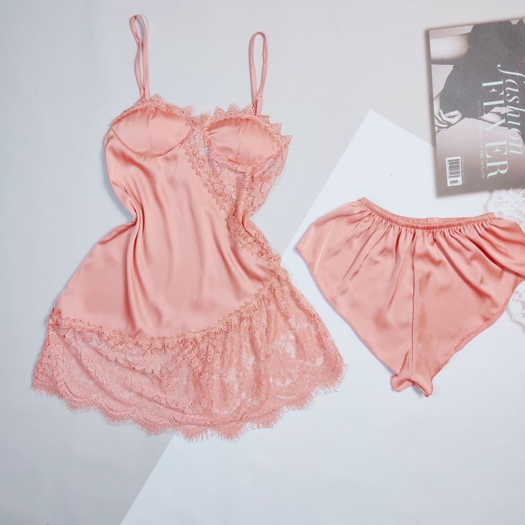 Váy ngủ sexy ❣️FREE SHIP❣️ Đầm ngủ sexy lụa Satin Chất Siêu Mát Dáng Siêu Xinh