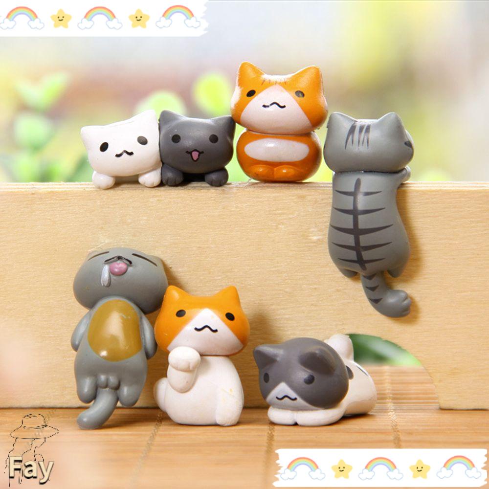✻Fay✻ Set 6 Khuôn Tạo Hình Mèo Trang Trí Sân Vườn