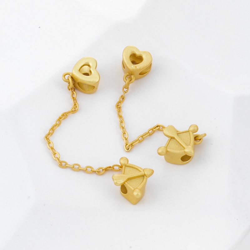 Chuỗi Dây Xích Bằng Đồng Mạ Vàng 18k Hình Mũi Tên Một Mũi Tên Một Mũi Tên Phẳng Trái Tim An Toàn Dùng Làm Trang Sức diy
