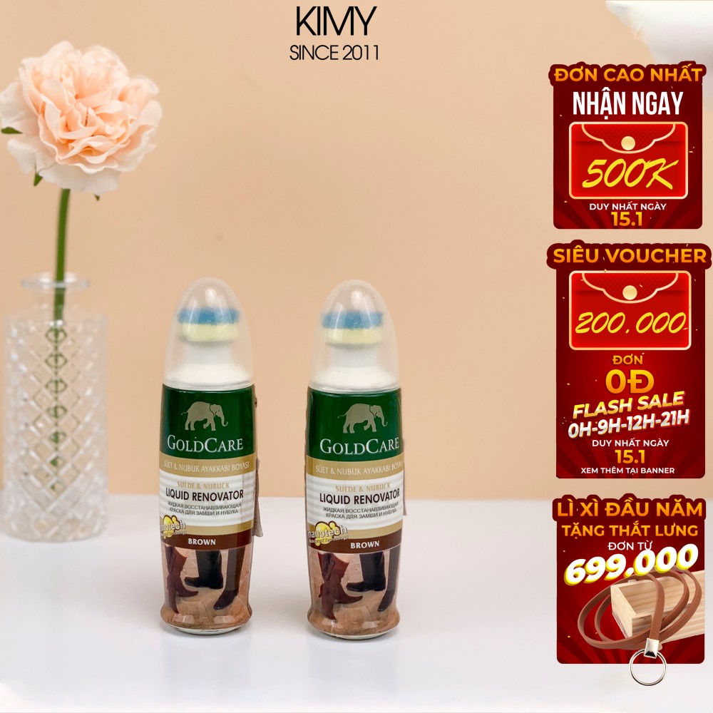 Xi nâu đánh giày da lộn, túi xách da lộn cao cấp GoldCare  - Nhập khẩu Thổ Nhĩ Kỳ