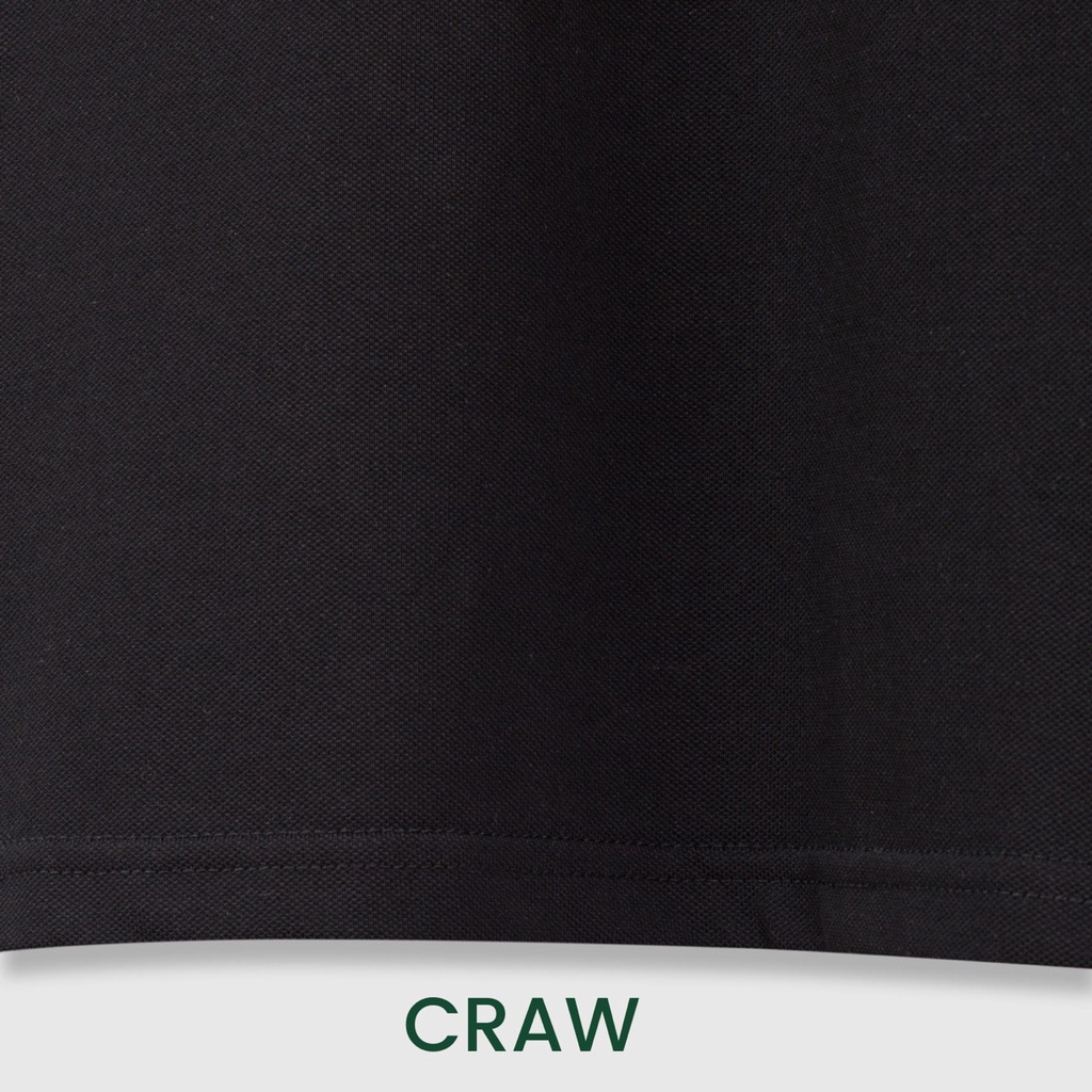 Áo thun Polo Craw Unisex vải cá sấu mè co dãn 4 chiều dày dặn form gerular fit - PL MÈ