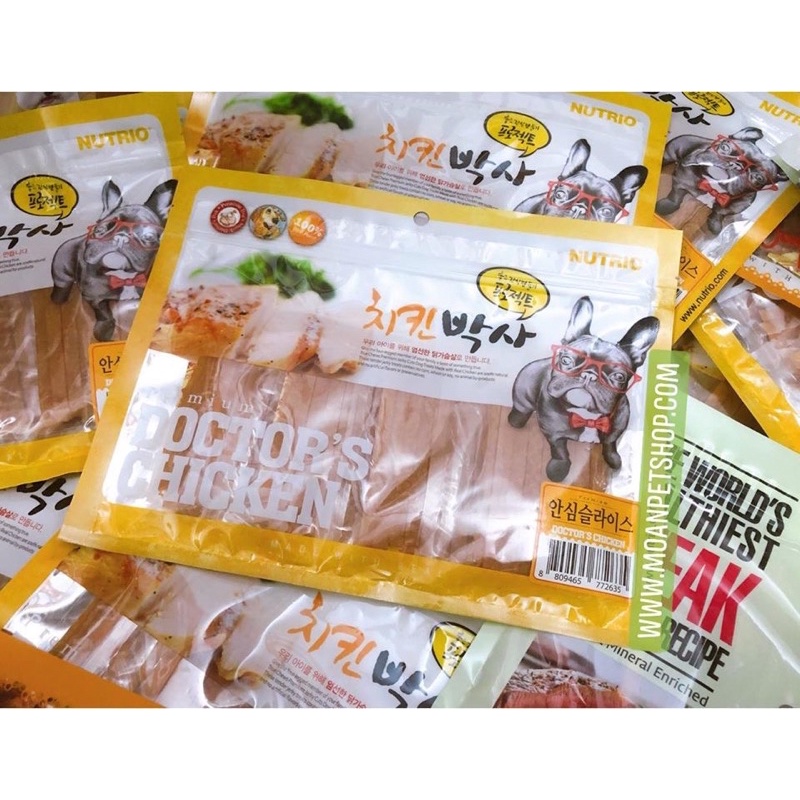 NutrioSnack thưởng cho chó mèo vị thịt gà vịt cá sấy Hàn Quốc 300gr