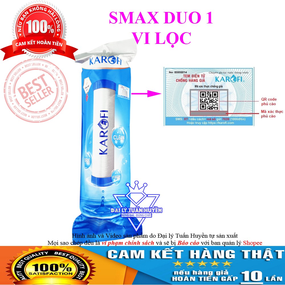 Bộ 3 lõi lọc Karofi xử lý nước cứng ( Nước nhiễm đá vôi) | BigBuy360 - bigbuy360.vn