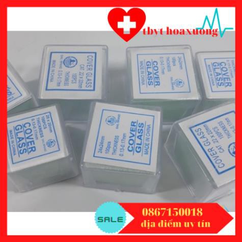 (com bo 5 hộp )Lamen kính hiển vi 22x22mm