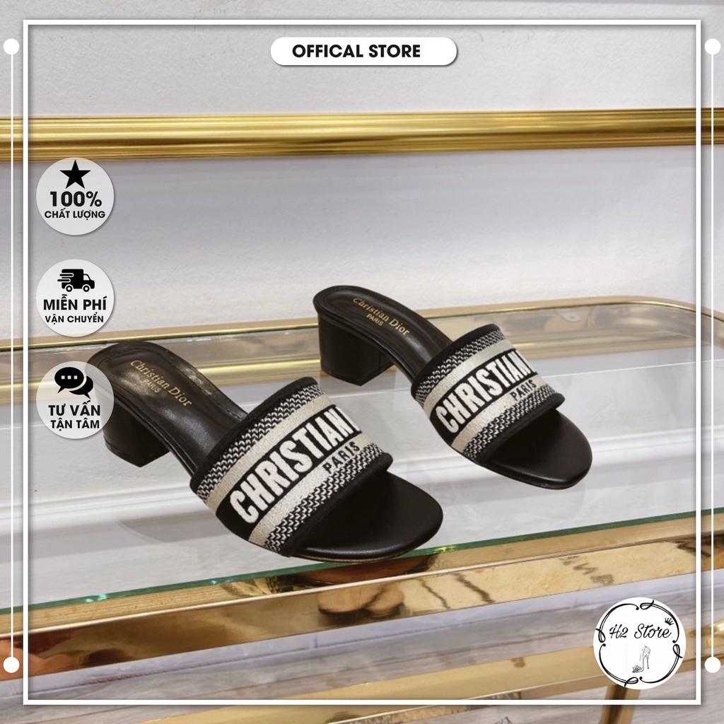 👠👟 Guốc jadior quai ngang gót vuông fullbox ⚡