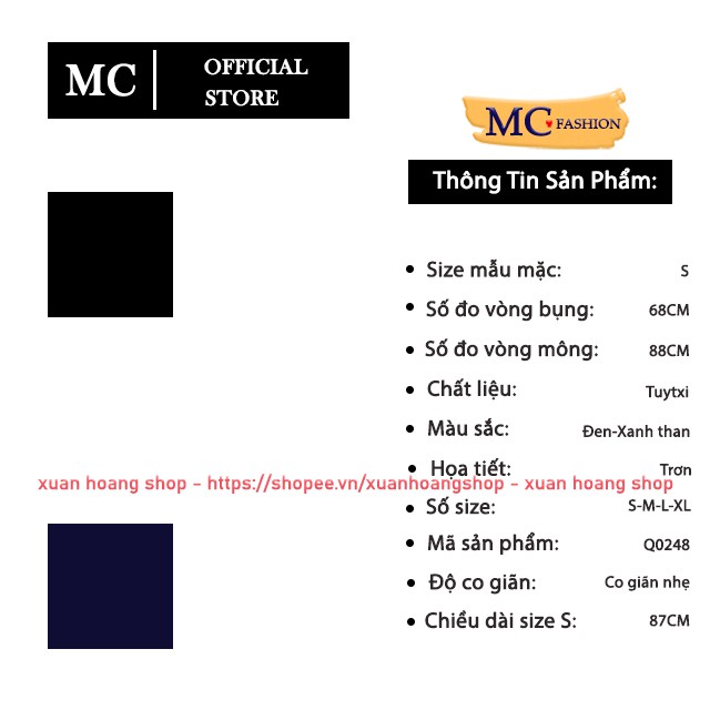 Quần Tây Nữ Lưng Cao Công Sở Kiểu Âu Mc Fashion, Đen, Xanh Tím Than, Chất Vải Co Giãn Nhẹ, Size Đủ Q0248