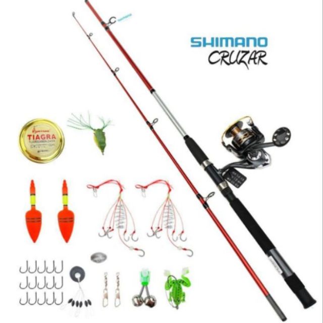 Bộ cần 2 khúc shimano máy yolo cs kim loại