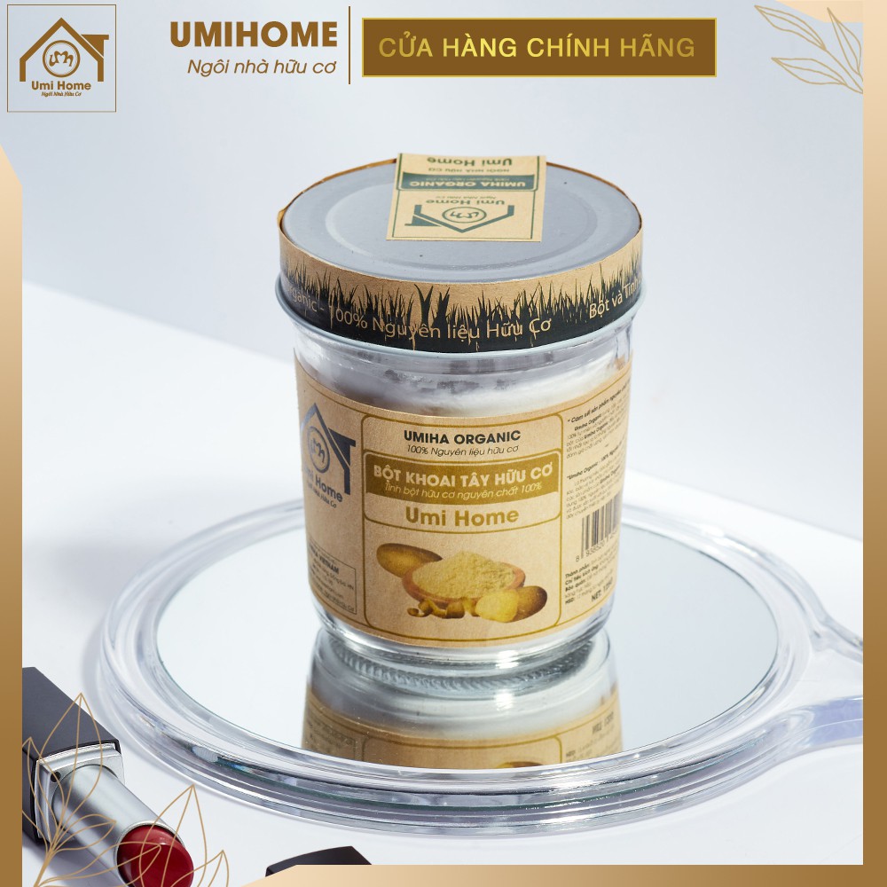 Bột Khoai Tây đắp mặt hữu cơ UMIHOME 135g nguyên chất - Dưỡng da trắng hồng, mịn màng, tái tạo tế bào, ngừa thâm mụn