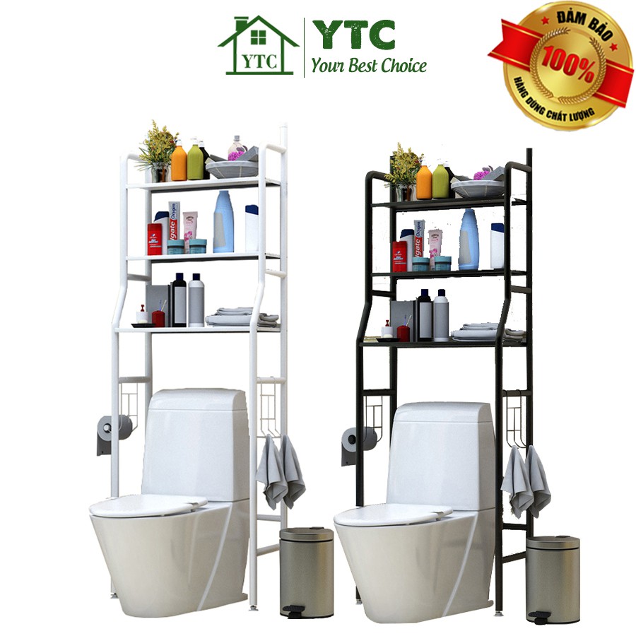 Kệ Nhà Vệ Sinh Toilet ,Bồn Cầu, kệ Máy Giặt Sơn Tĩnh Điện 3 Tầng - KNVS01