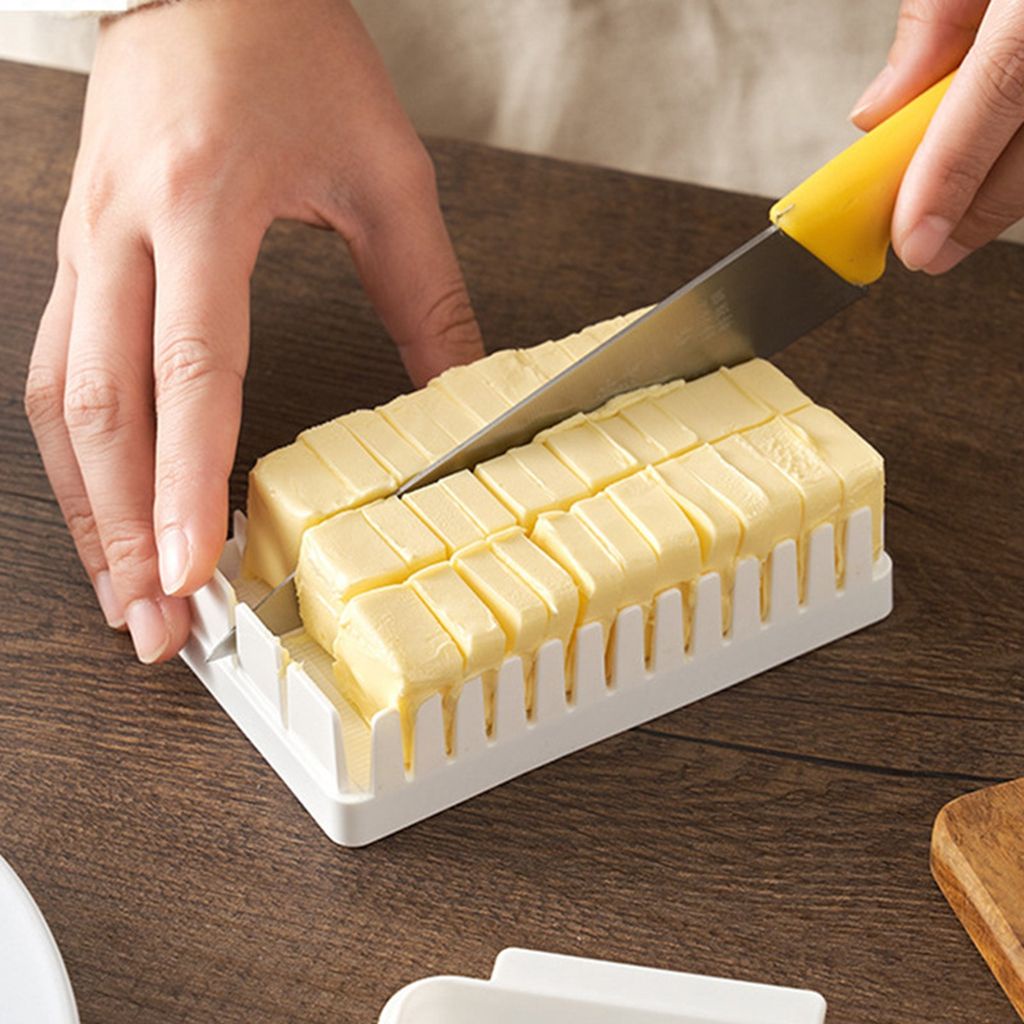 1 hộp đựng bơ phô mai tươi ngon chống bụi bằng nhựa có nắp đậy dễ làm sạch