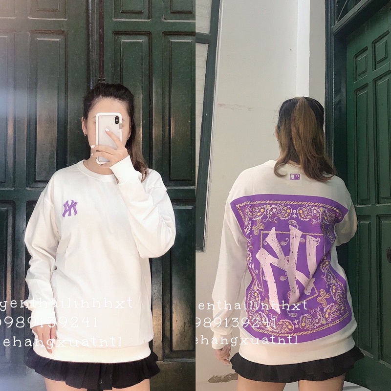 Áo thun nỉ sweater Ny Mlb Paisley | BigBuy360 - bigbuy360.vn