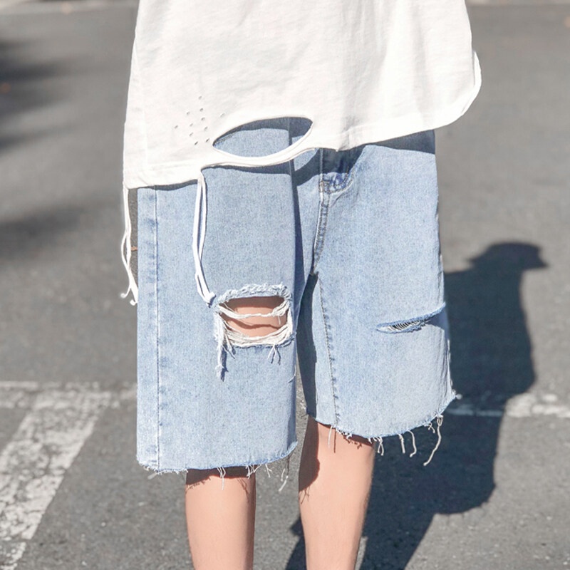Quần short jean rách AOKANG thời trang cho nam